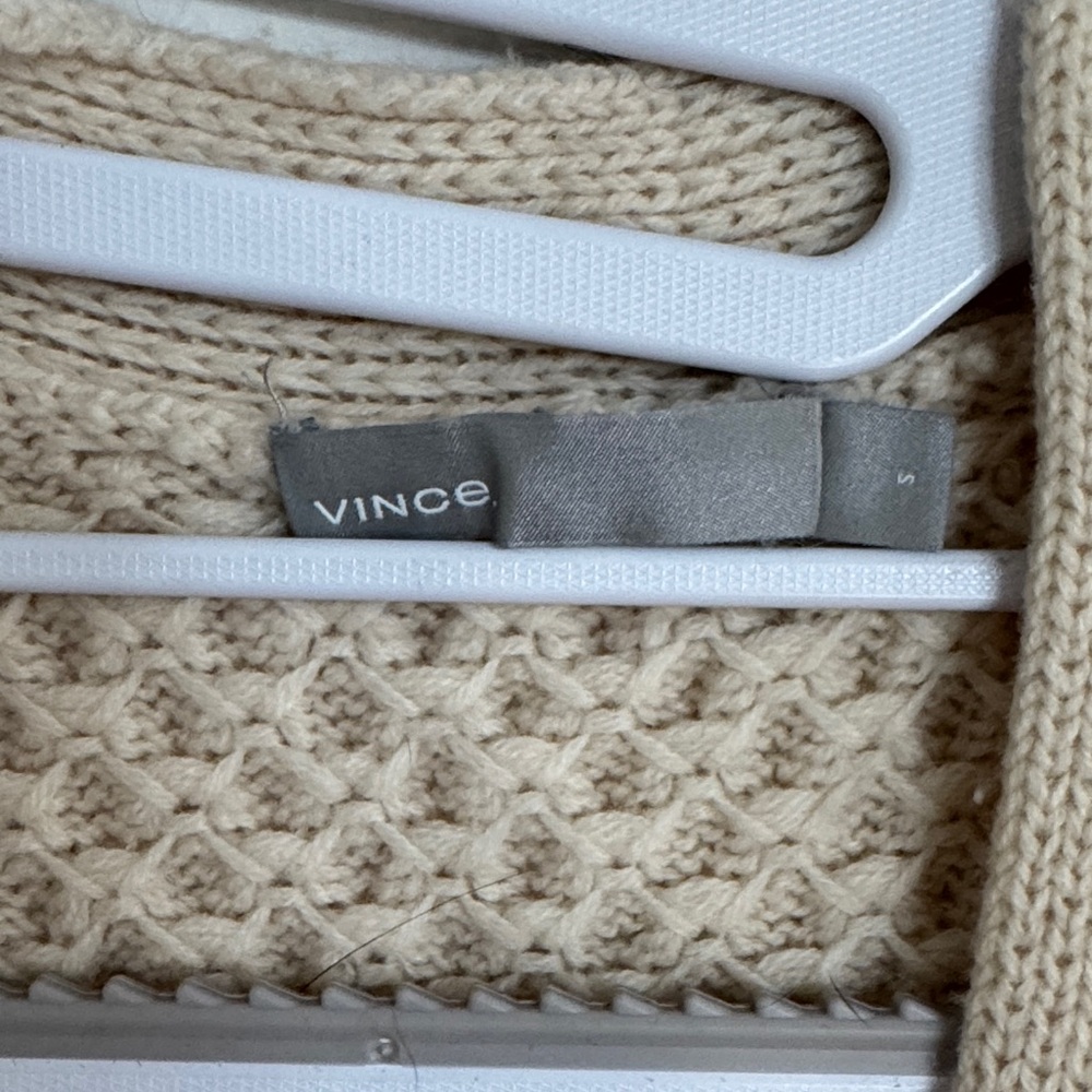 Vince Cozy Cream Knit Cardigan Sweater Wool Blend - Picture 2 of 6